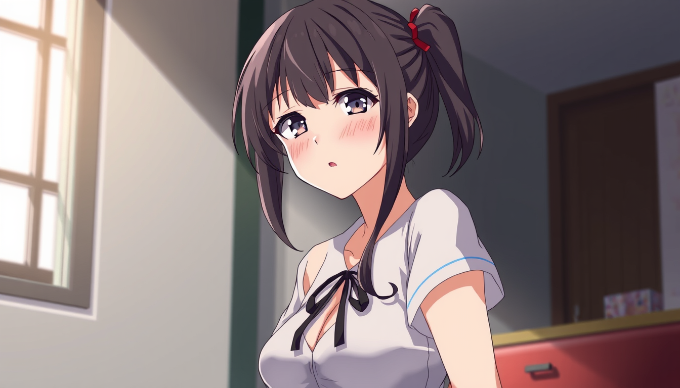 Main art studio: A hot ai anime girl shirtless