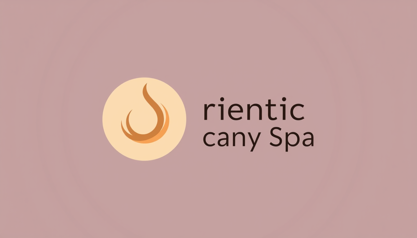 Logo idea created from the prompt: logo design, clean minimal mark, bold simple shapes, balanced composition, as un logo que ponga "Oriental canary Spa" que sea de color beige