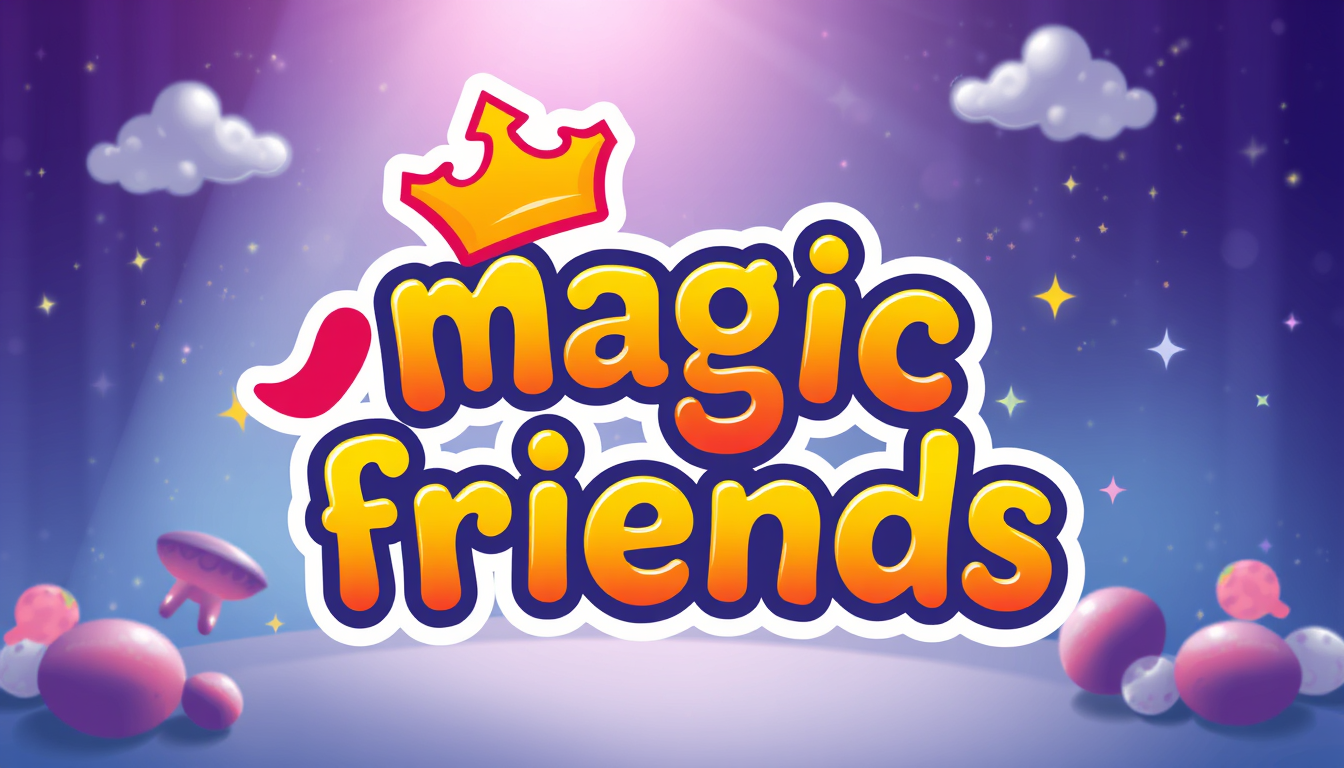 Main art studio: Vreau să deschid o companie de animatori copii cu denumirea magic friends. Poți să mi faci câteva variante de logo? Sugestive să fie. adaugă ca suntem