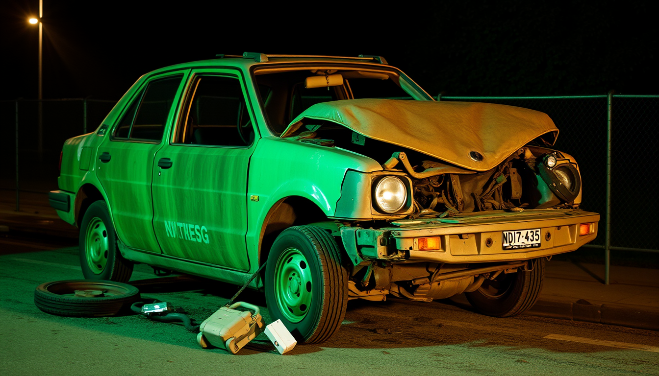 Main art studio: demolition car