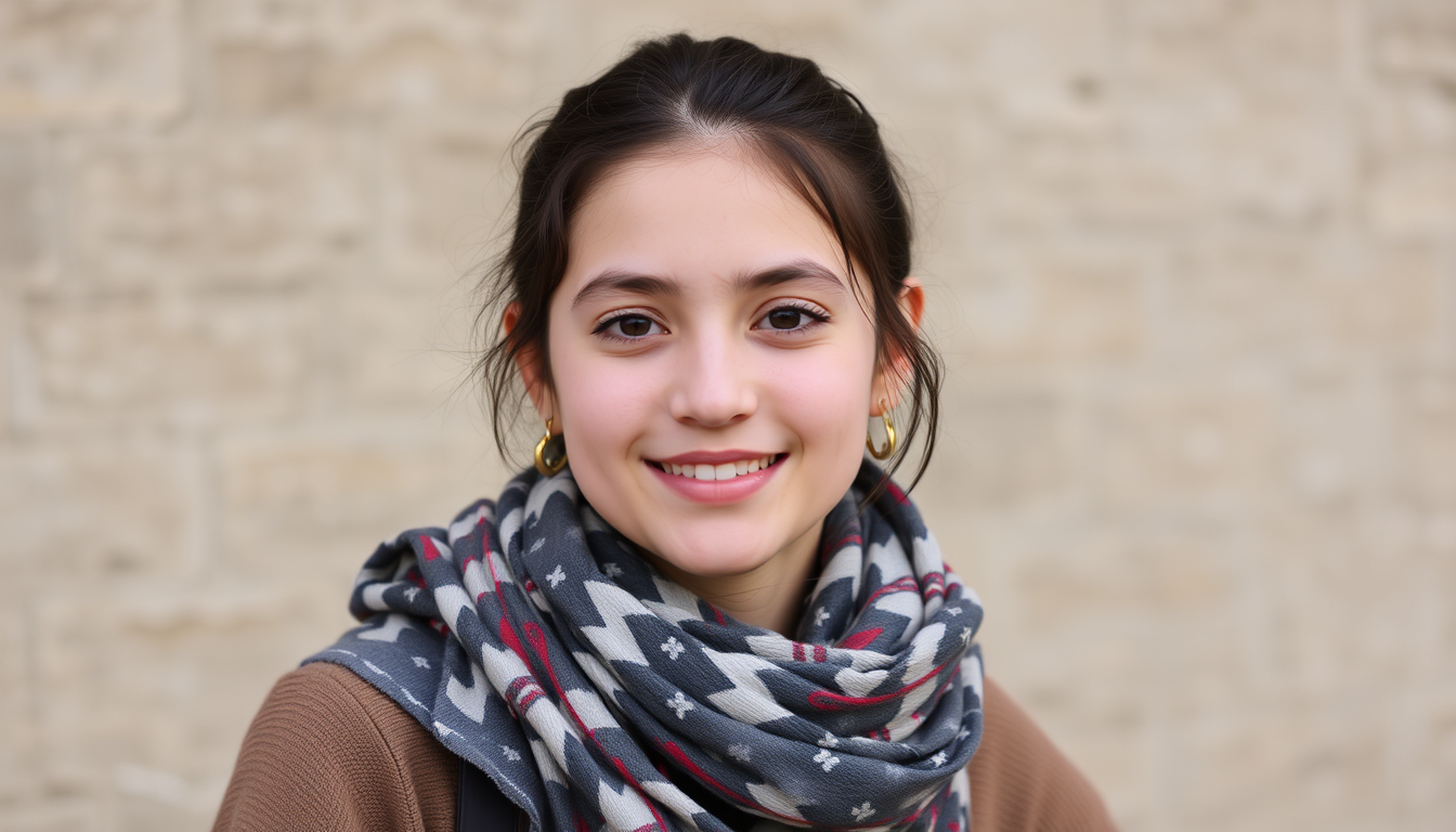 Main art studio: a young women