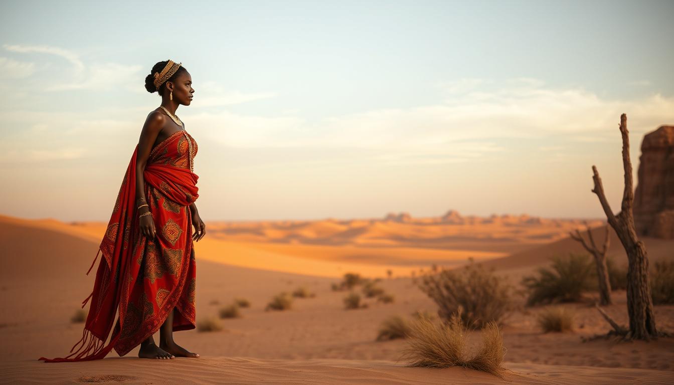 Main art studio: create a sexy africa girl in desert
