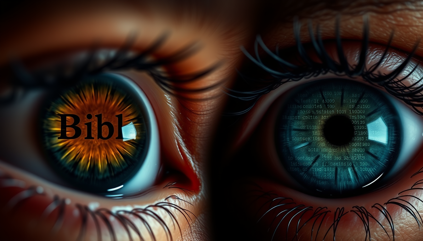 Main art studio: Ich bräuchte ein Titelbild auf dem zwei Augen zu sehen sind, die sich anschauen. Sie sind sich ziemlich nah und von der Seite fotografiert, sodass sie