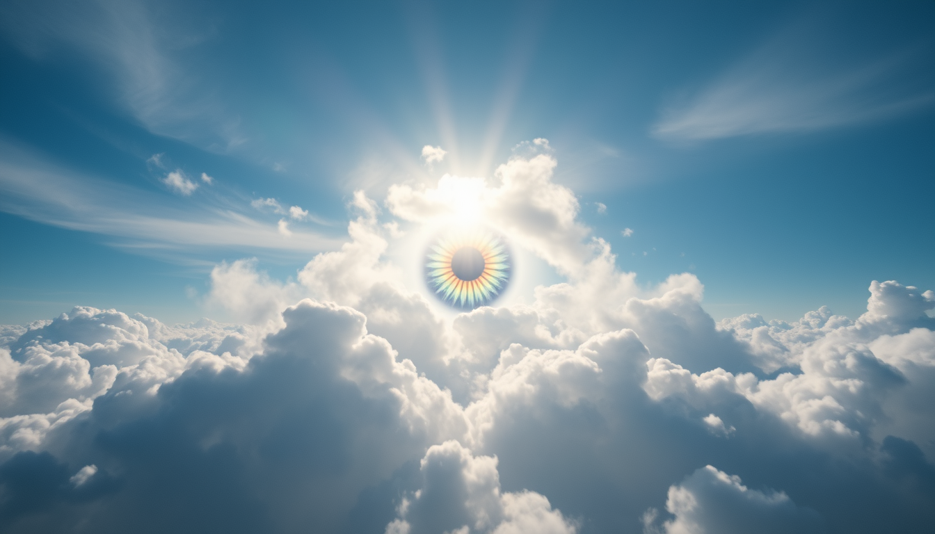 Main art studio: An eye in the sky made of clouds