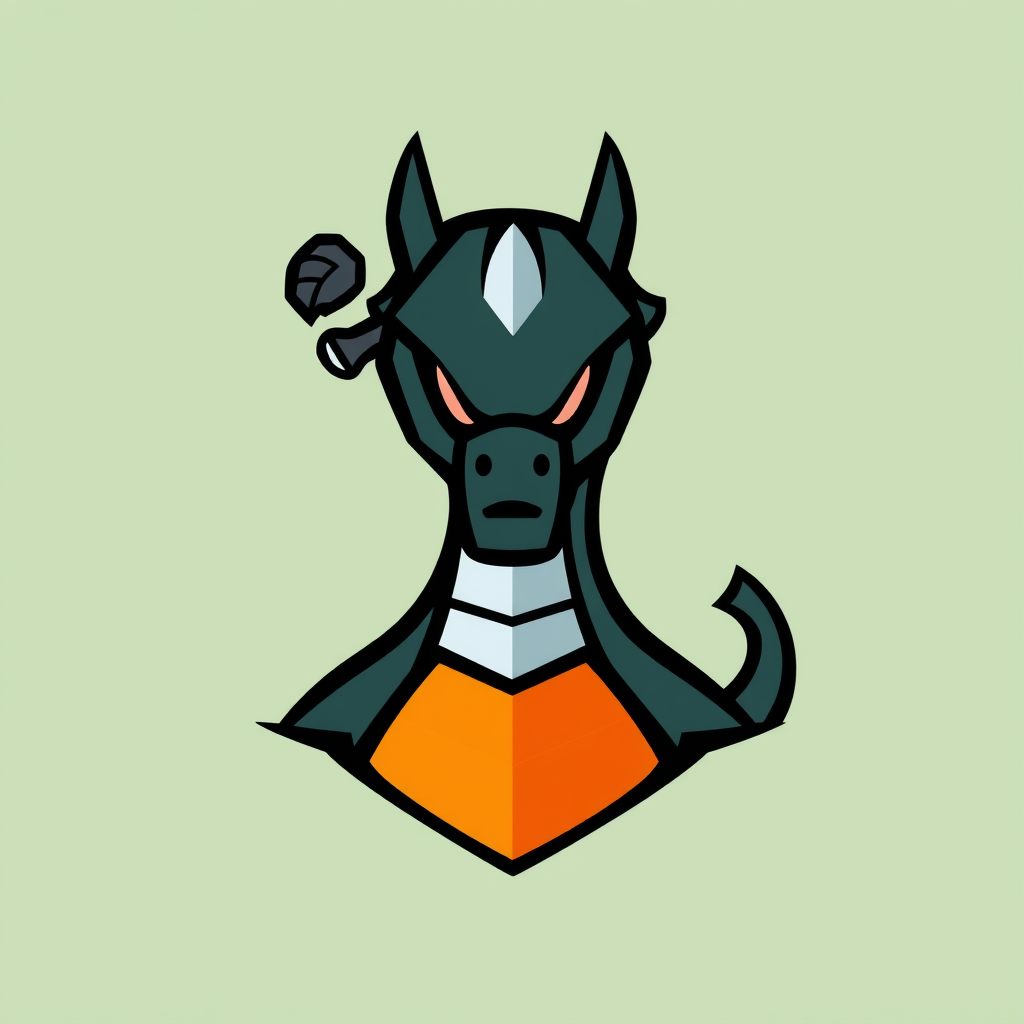Logo idea created from the prompt: logo design, clean minimal mark, bold simple shapes, balanced composition, kannst du mir ein bild machen mit einem Drachen was ich Für eiene