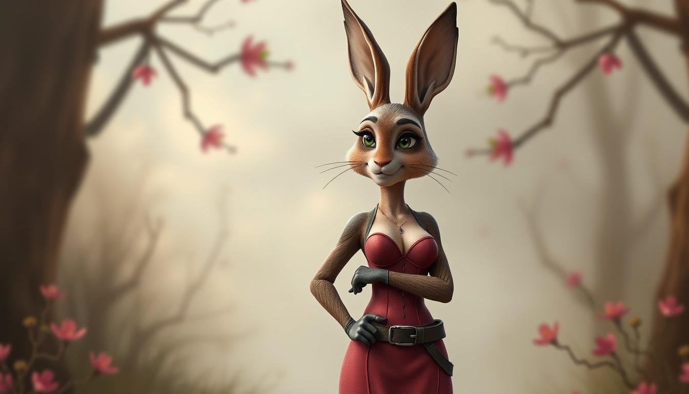 Main art studio: Make me a scabtily clad picture of Judy Hopps