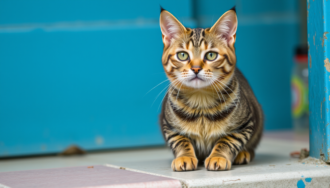 Main art studio: A cat