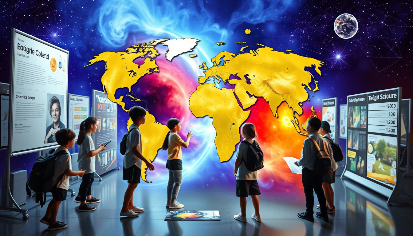 Main art studio: I want clear the poster ( your school is going to world have science exhibition make an attractive poster for the expression )
