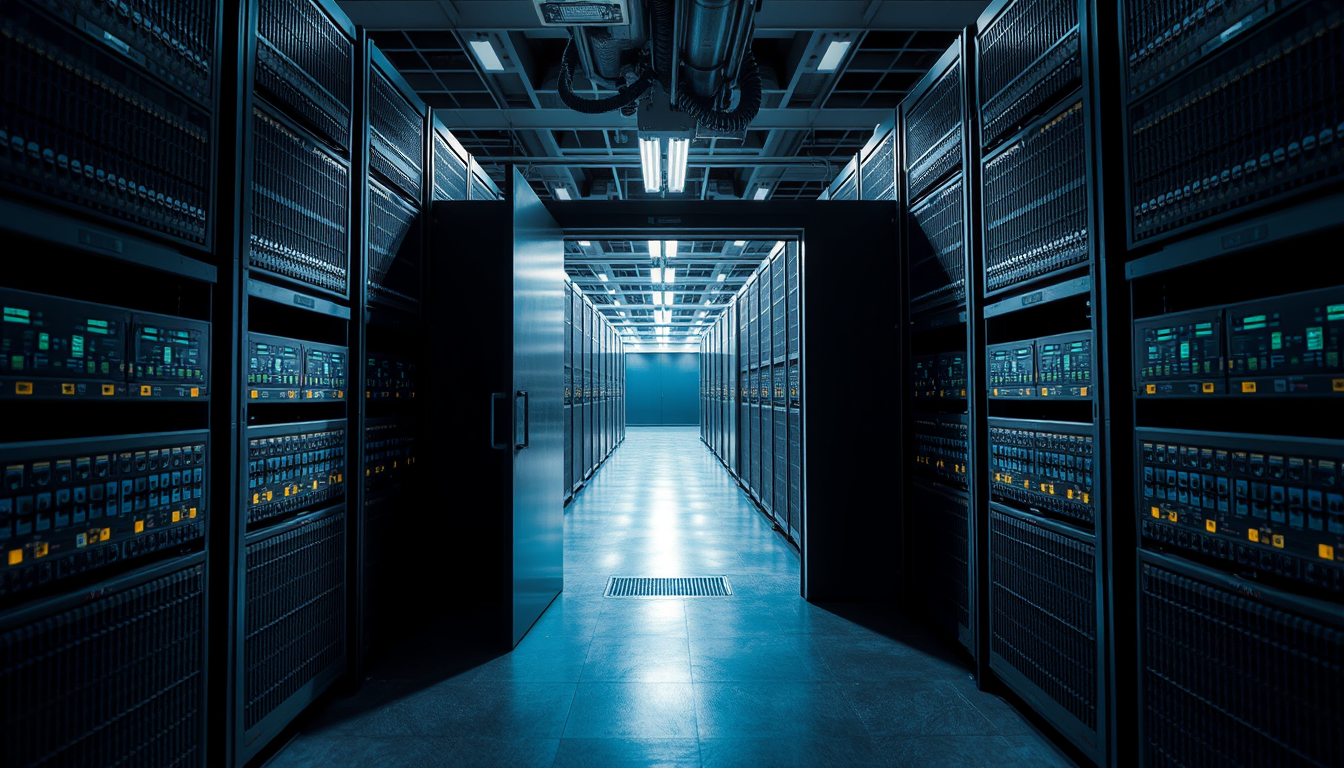 Main art studio: Bitte ein Bild, das die Migration von VMware nach KVM im Rechenzentrum symbolisiert, z. B. über eine offen Tür o. ä.