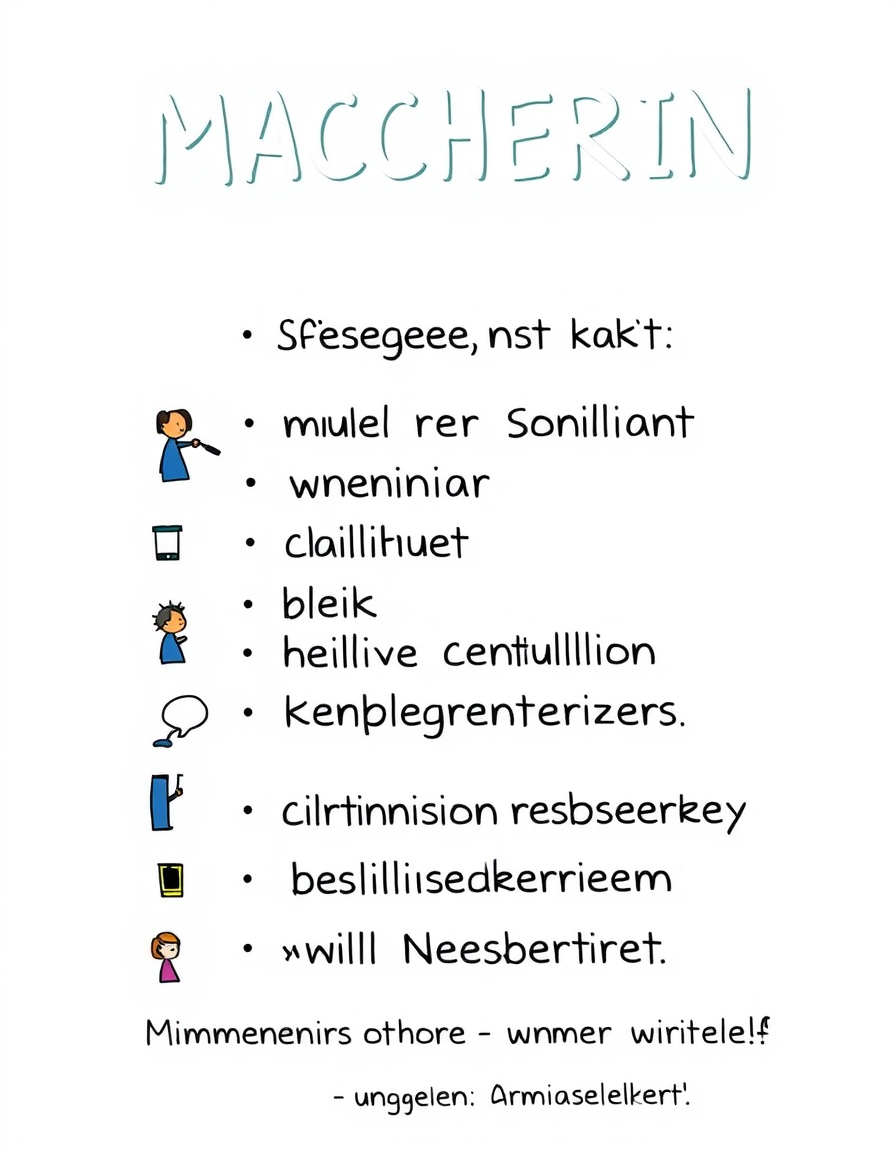 Main art studio: Für Linkedin, eine comicsans grafik mit den Bildern von unten, gerne als Liste MACHERIN Drumherum, wie Gedanken oder Bausteine: 🧠 schnelle Auffassung