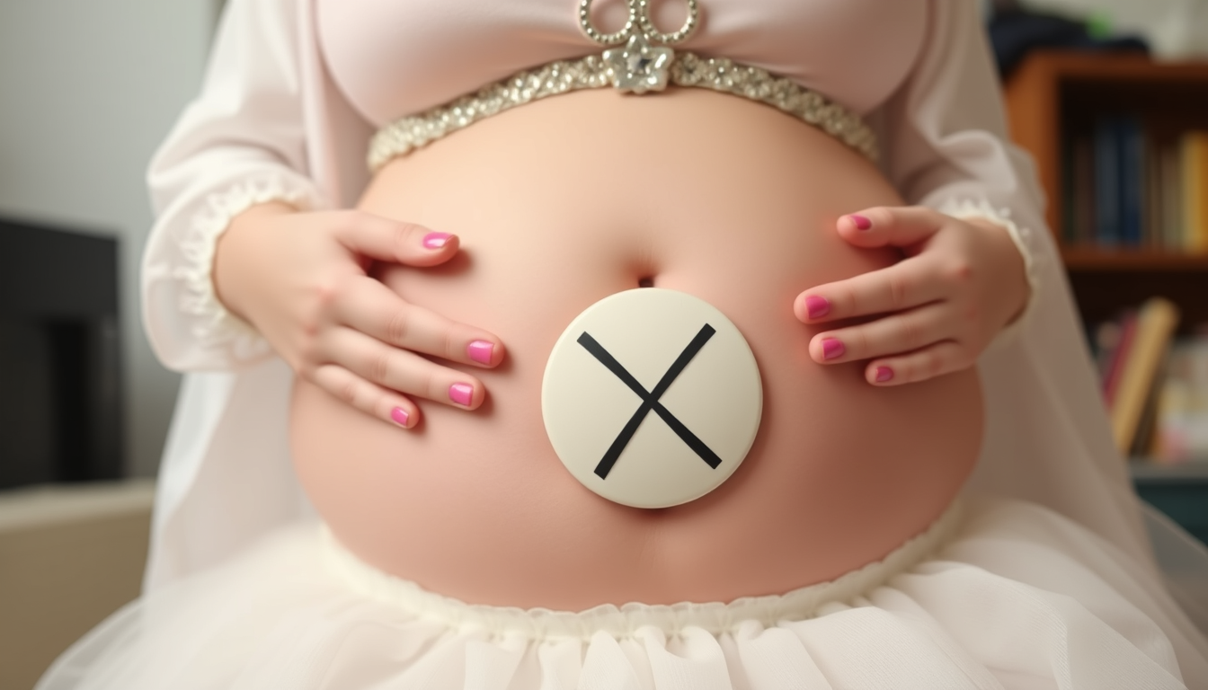 Main art studio: Create a Fat Bunny Princess with a big outie belly button with a X on it.