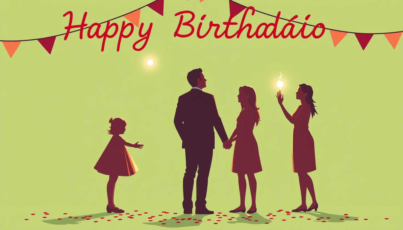 Main art studio: Criar uma imagem desejando feliz aniversário para o Marcos. Quem deseja terço dos homens