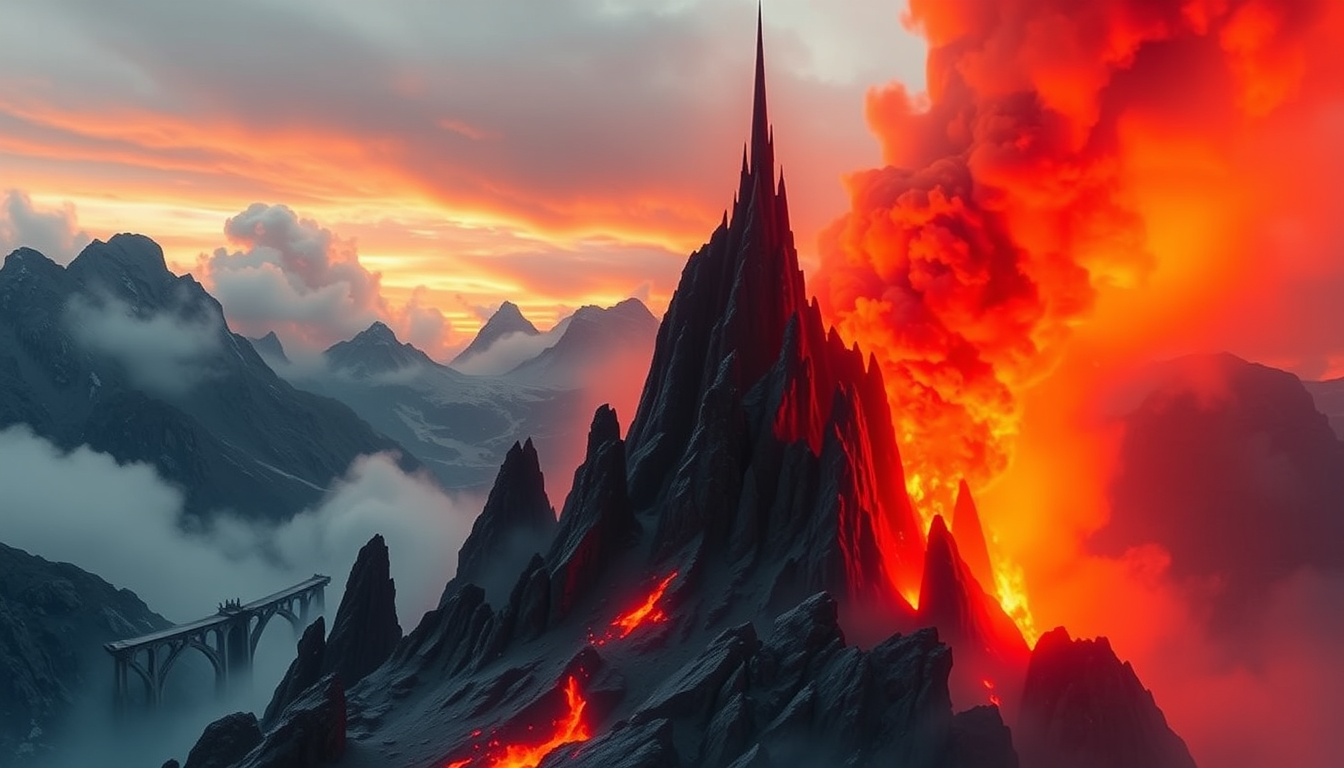 Main art studio: The Lord Of The Rings mordor barad dur mount doom