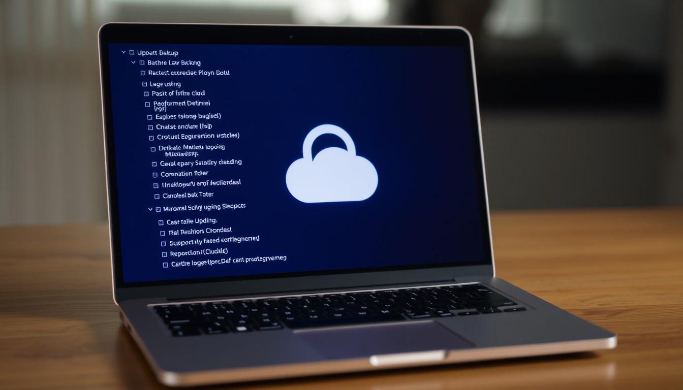 Main art studio: laptop update, cloud backup
