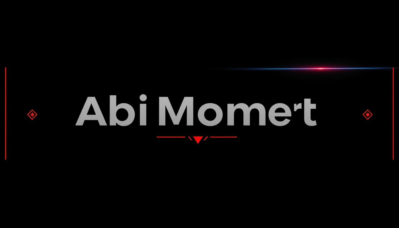 YouTube Banner idea created from the prompt: youtube channel banner, wide 16:9 composition, bold branding graphics, Create a premium YouTube banner for “AbiMoment”. Bold modern typograp