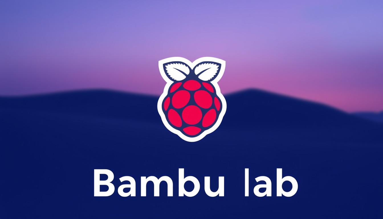 Logo idea created from the prompt: logo design, clean minimal mark, bold simple shapes, balanced composition, genere moi une logo pour l'impression 3D j'adore bambu lab raspbe