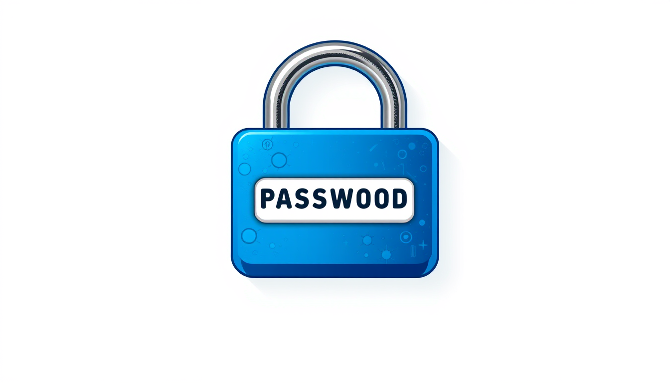 Main art studio: strong password, padlock, blue design