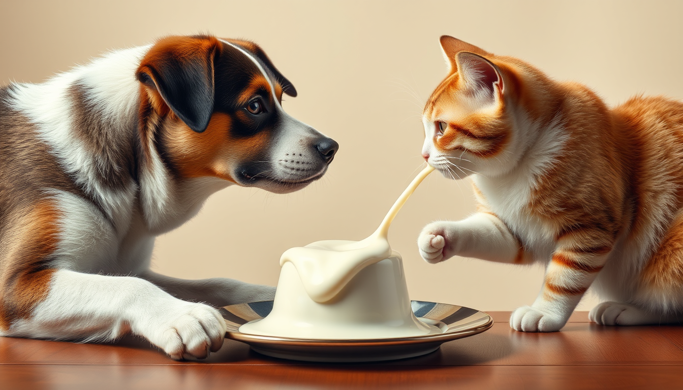 Main art studio: i want you to make a dog and a cat, fight for a plate of milk