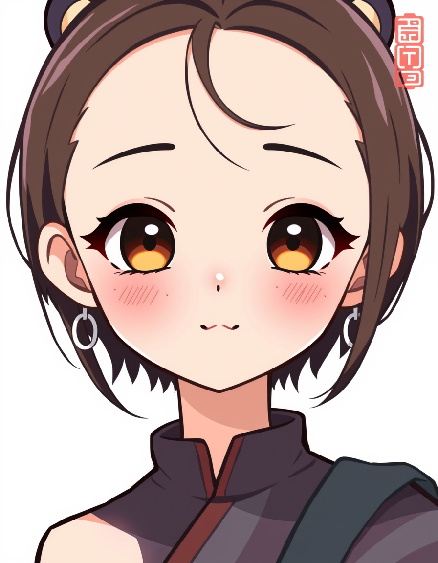 Avatars idea: avatar character, head-and-shoulders, stylized design, clean background, 背景を夜桜 女の子は和傘をさしていて、髪はロングで髪の色は白と金髪のグラデーション 服は、和服とワンピースを合わせた感じで服は白と黒を基調にしていてレース