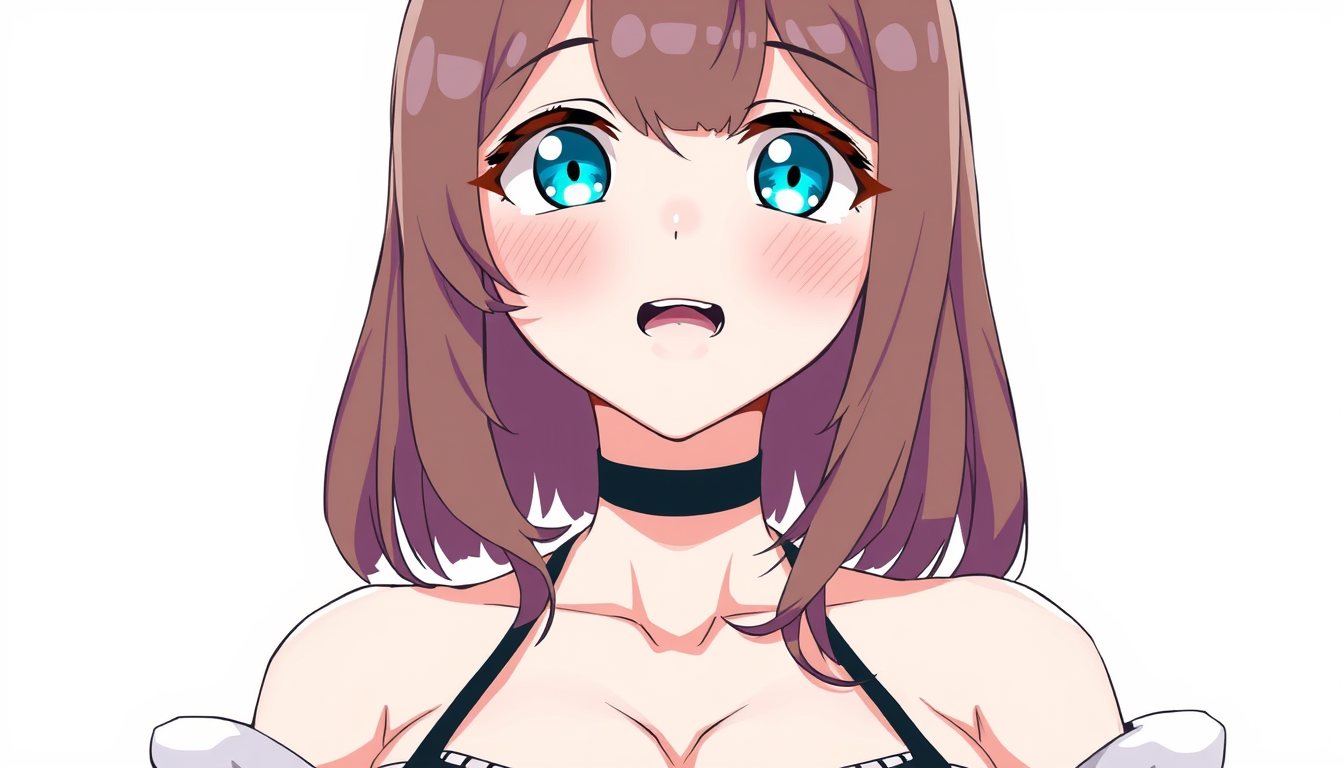 VTuber Avatar idea created from the prompt: vtuber avatar, anime style bust, expressive eyes, streaming overlay ready, 髪の毛の色は薄い水色。頭にくらげのようなものを被っている。上の服は淡い水色のオフショルダー。下は白いスカート。靴は焦げ茶色のローフ