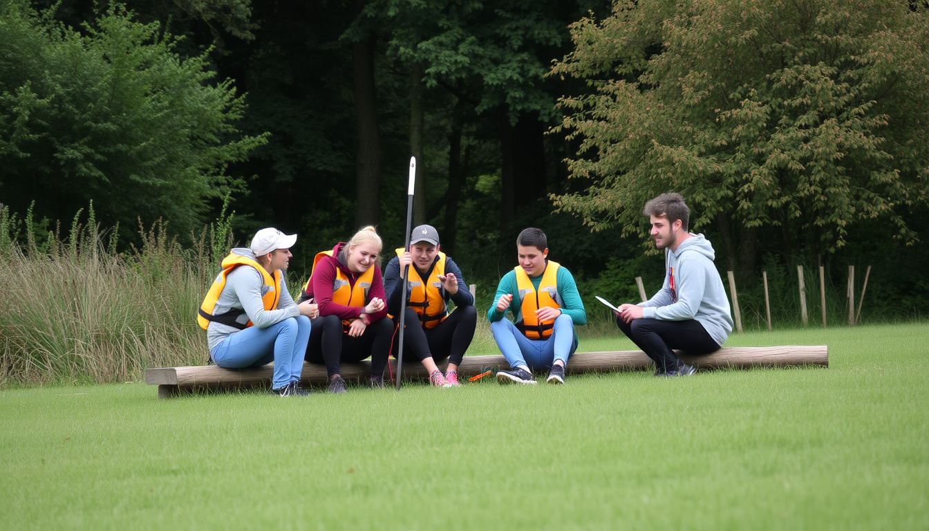 Main art studio: Maak een uitnodiging voor een teambuilding dag met een afbeelding. Het team word om 13u verwacht bij het wapen in Vriezenveen westeinde 6, hier worden