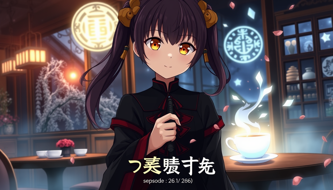 AI Art prompt example created from the prompt: A dramatic 16:9 Japanese anime episode thumbnail in a modern anime style. Main character: Osaki Kimanjo, a 13-year-old girl in her transform