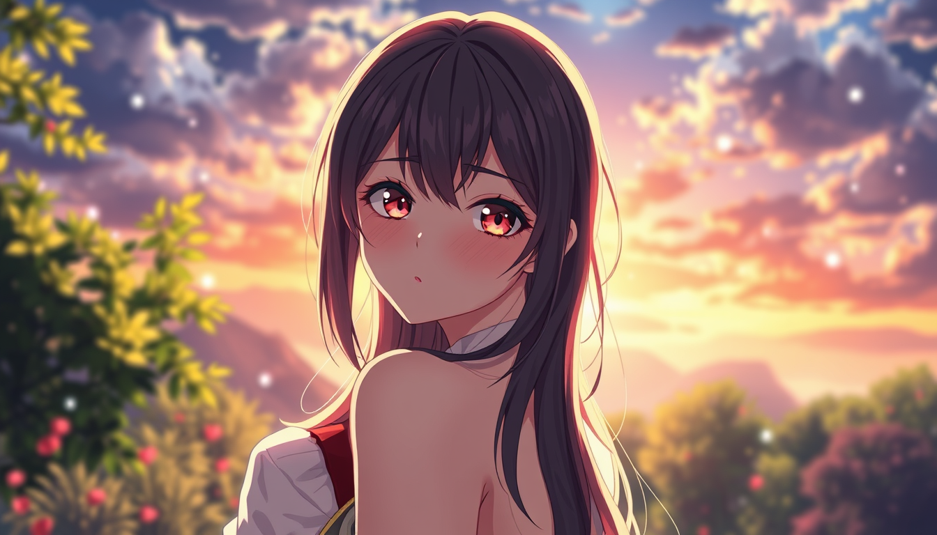 Anime idea: anime style, vibrant colors, expressive eyes, Kannst du mir ei hentai bild erstellen von einer sehr jung aussehenden 18 järhrigen mit einem leixht übe