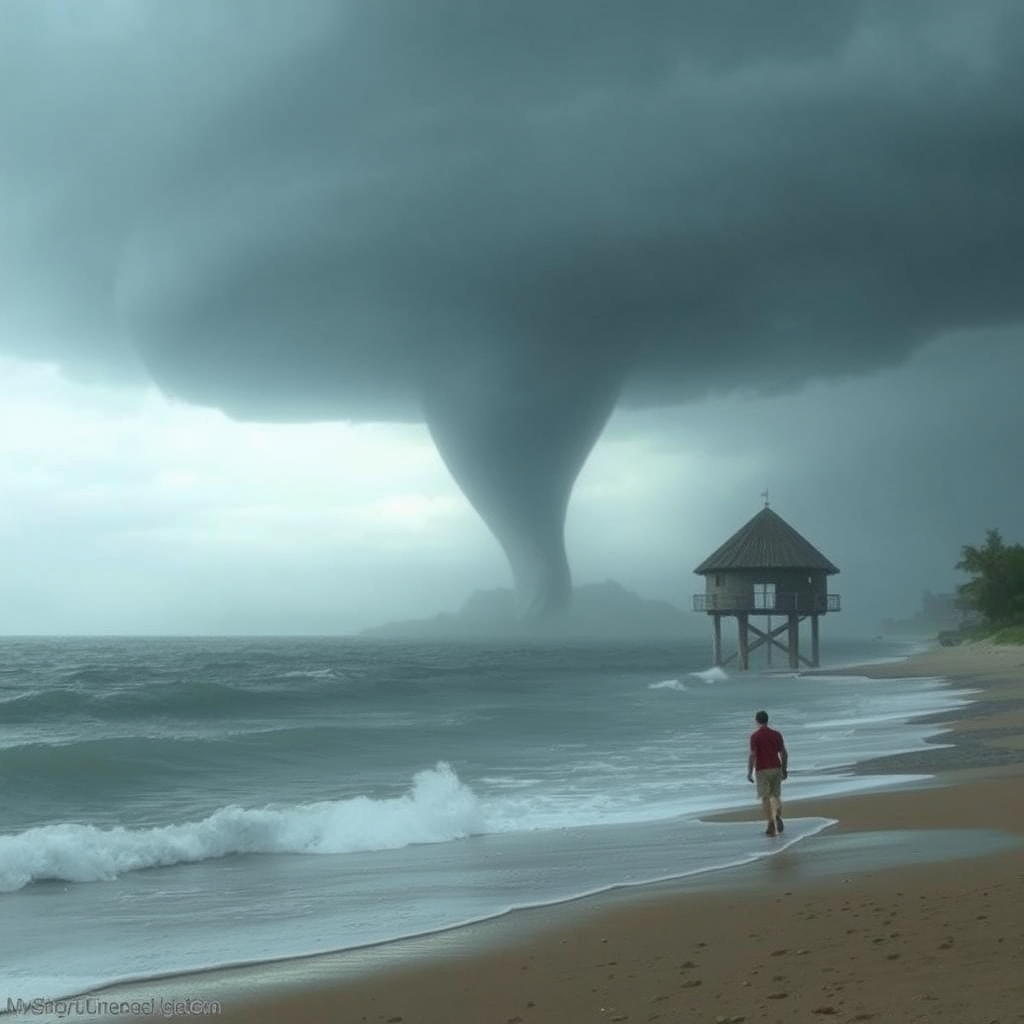 Main art studio: Silent hill 3, beach, tornado