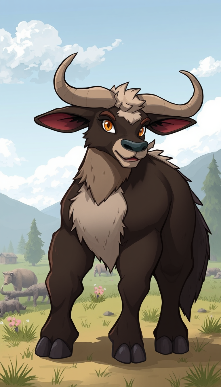 Fursona idea: fursona character, anthropomorphic animal design, expressive personality, reference sheet style, Fursona Furry tipo vaca de pelaje marrón claro, con m