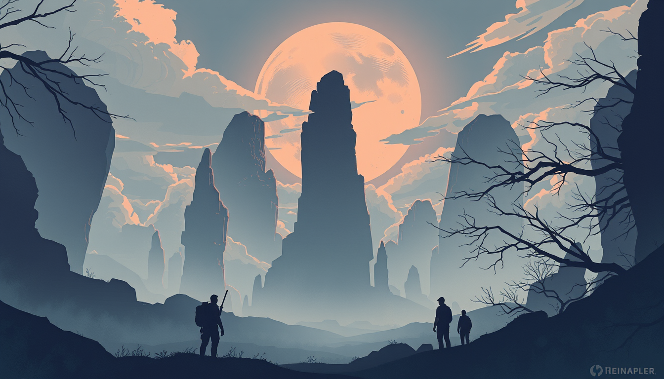 Concept Art idea: exploratory concept art, clear design goal and readable silhouette, coherent era and material language, مدينة بسلوب انمي , atmospheric visual developm