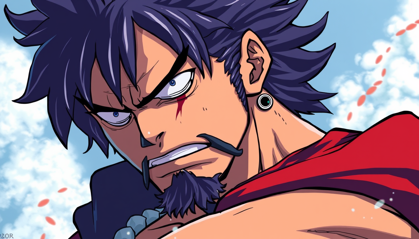 AI Art prompt example created from the prompt: Queria uma foto minha em desenho, com chapéu do Ace de one piece, segurando uma Akuma no mi do ace