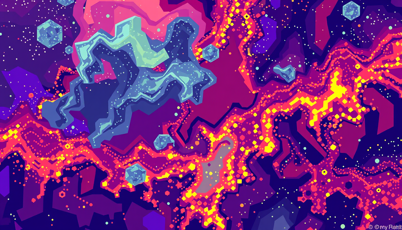 Main art studio: algorithmic pixel nature