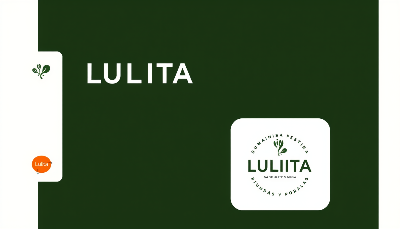 Logo idea: logo design, clean minimal mark, bold simple shapes, balanced composition, “LULITA — sánguchitos de miga, picadas y tortas saladas. Logo cálido, artes