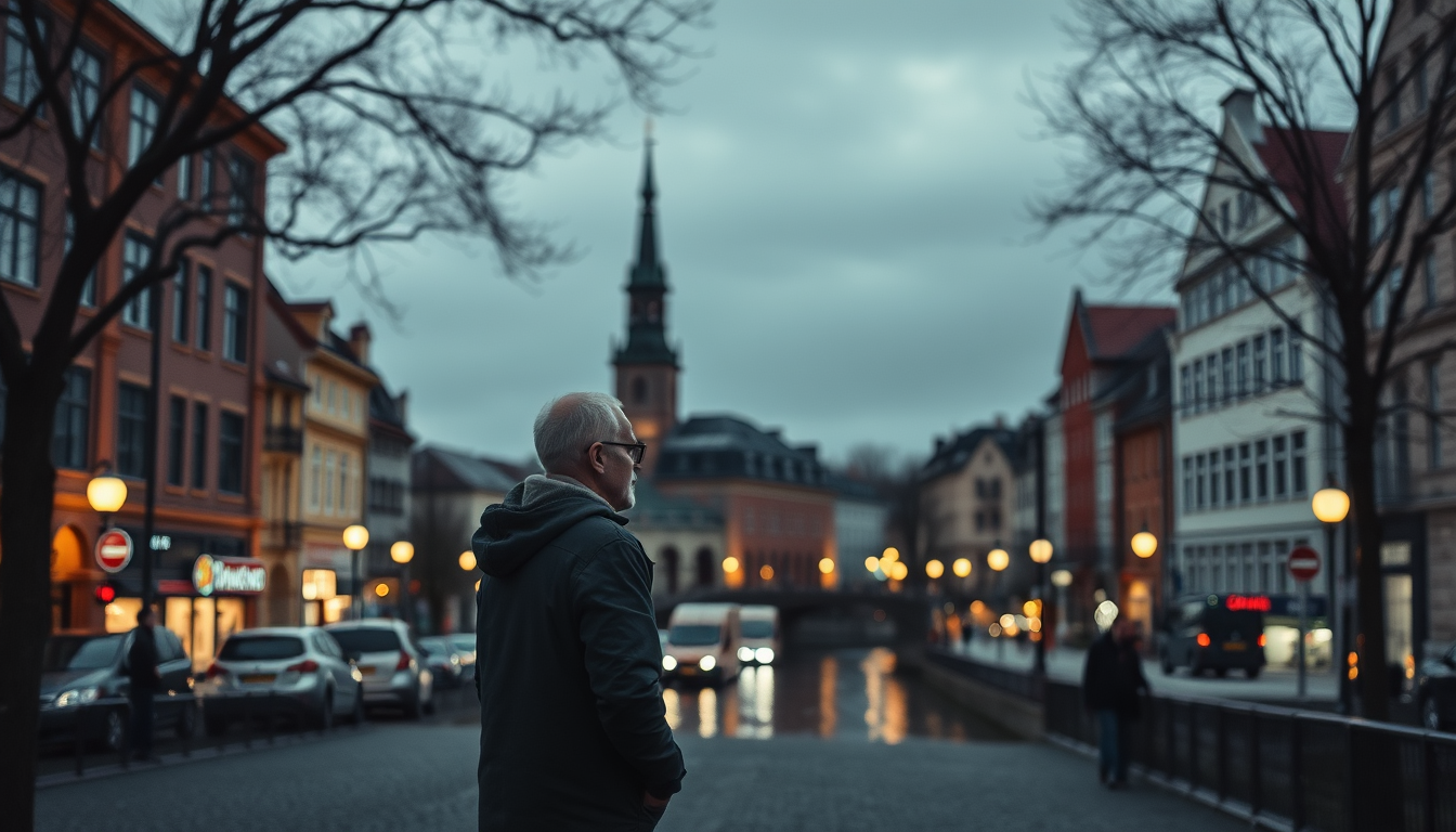 Main art studio: Erstelle mir ein Gif Wo Projektinhaber steht mit ner stadt in hintergrund mit guten effecten für disocrd profilbild