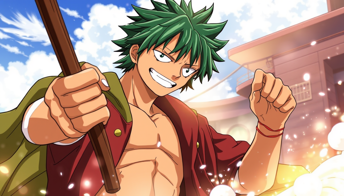 Main art studio: Crée-moi une image de roronoa zoro dans la série One Piece en Live-Action ?