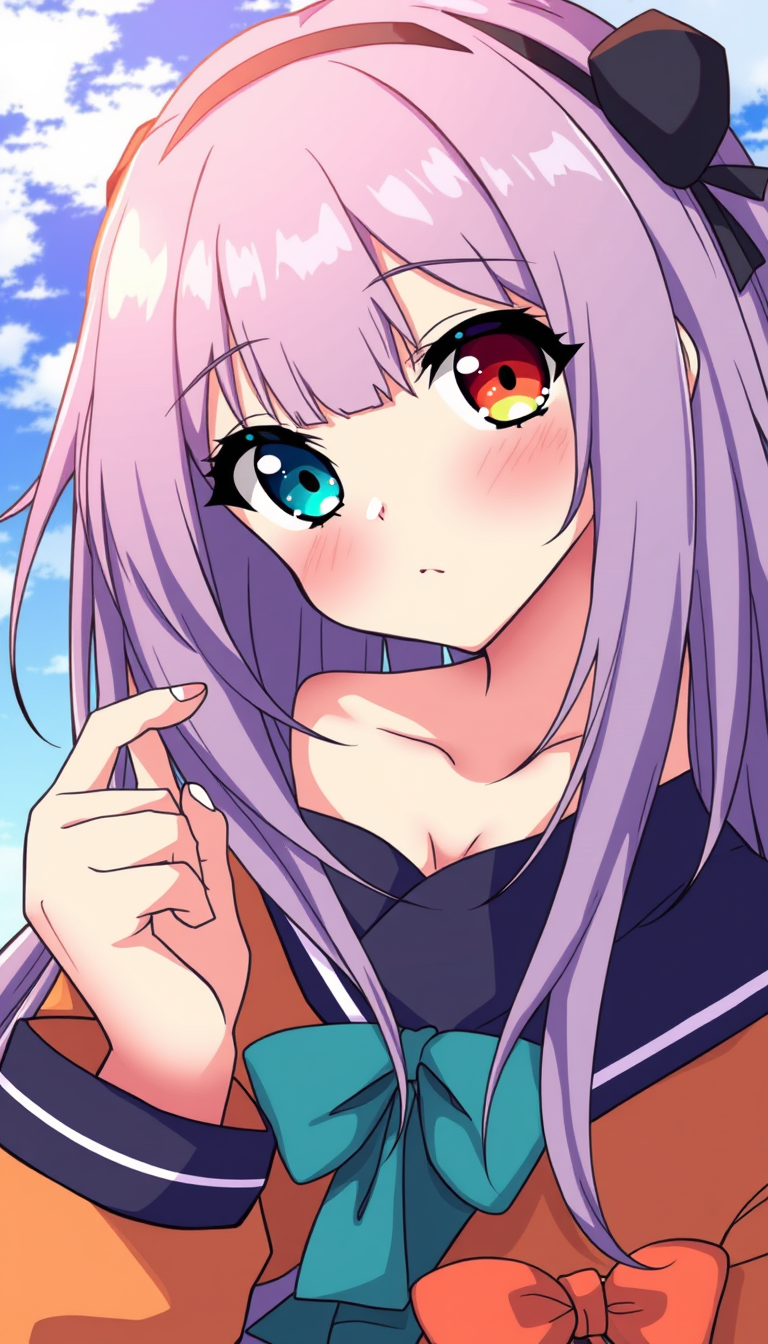 Anime idea: anime style, vibrant colors, expressive eyes, big tit anime girl , detailed anime illustration