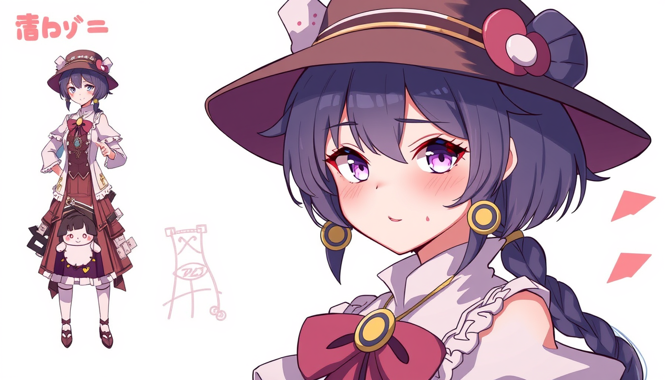 Character idea created from the prompt: original character design, detailed outfit and accessories, expressive personality, 緑の目と先端がグラデーションで水色の髪の毛のアニメ風の女の子。ハーフツインテール。緑の衣装 , characte