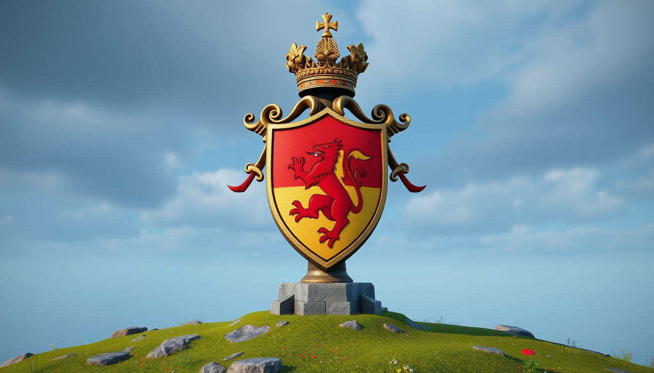 Main art studio: Design me a coats of arms in the size of 20x24 voxels (widthxheight) Something which fitsebetter into the world oft enshrouded (Videogame) and can be