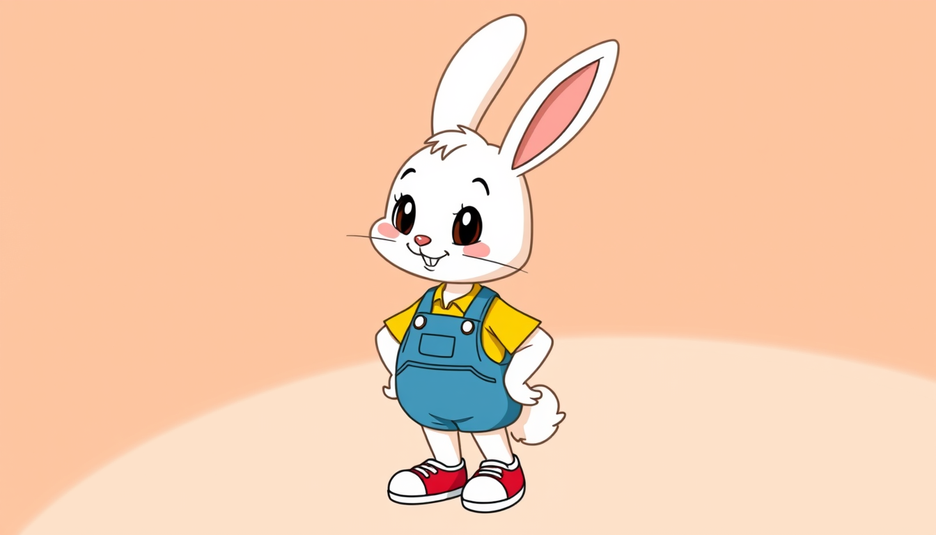 Characters idea: an original character defined by silhouette, role, outfit, palette, and expression, deliberate composition, Original bunny girl Mimi, classic 1990s ha