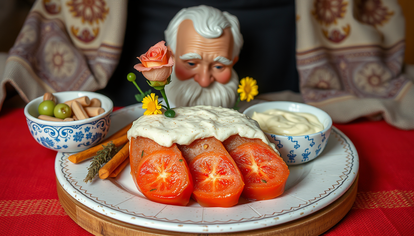 AI Art prompt example created from the prompt: Сделай пустыню на ней ковер бордовой шолковый с позолотой а на нем креветки, виноград, гранаты, сливы, шницели, котлеты, устрицы, торты, пир
