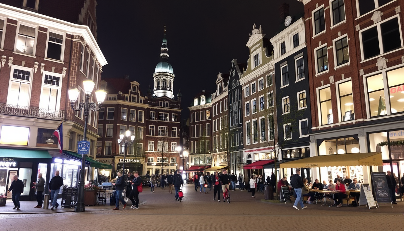 AI Art prompt example created from the prompt: Amsterdam leidseplein