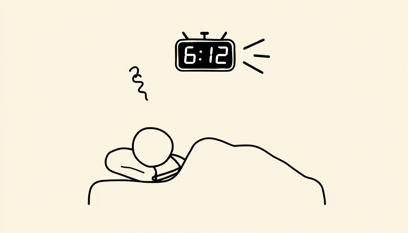 AI Art prompt example created from the prompt: Minimalist 2D stick figure illustration, flat black line art on a plain off-white/cream background, thin uniform stroke weight, no color fil