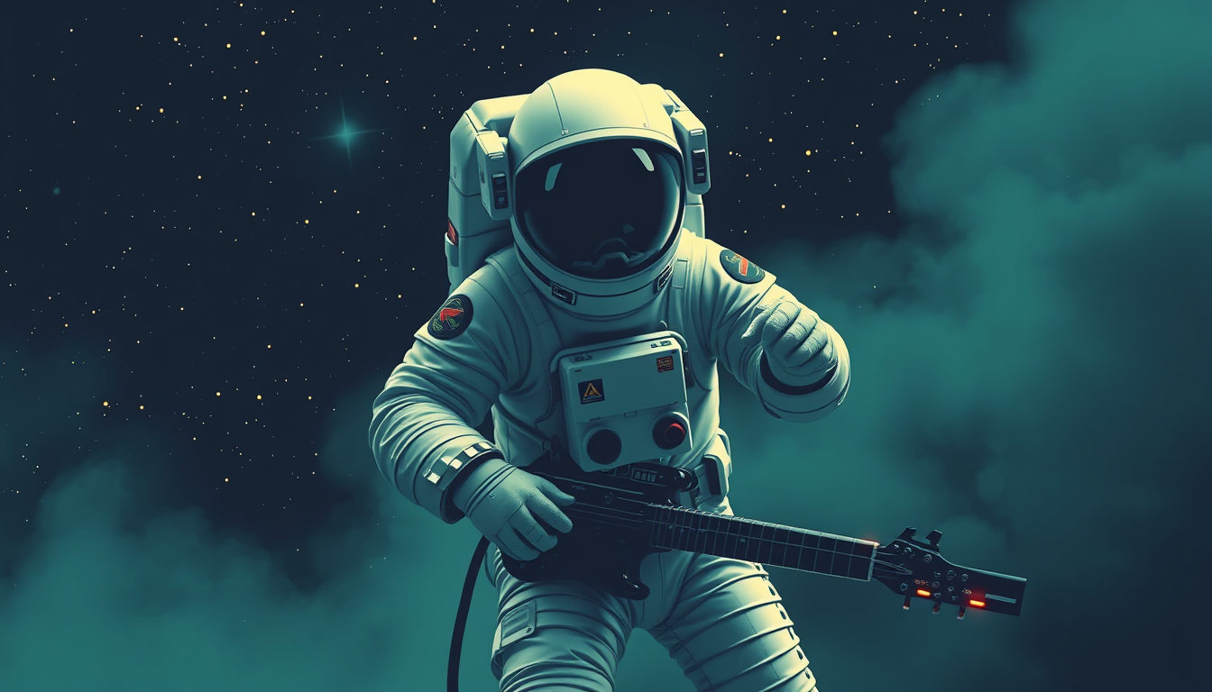 AI Art prompt example created from the prompt: dubstep astronaut