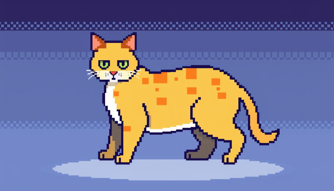 Sprite idea created from the prompt: pixel art game sprite, clean pixel grid, retro 16-bit palette, 32x32 pixel art cat , game-ready sprite sheet