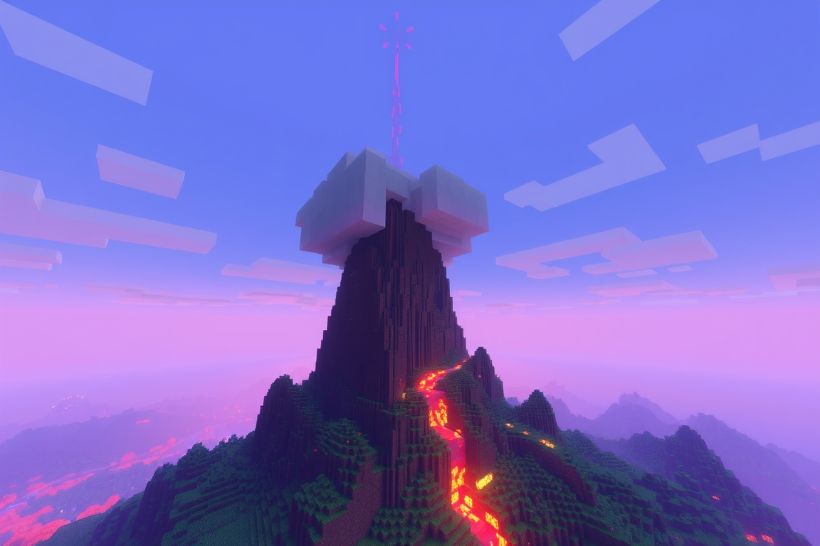 Main art studio: meinecraft volcan verpixelt