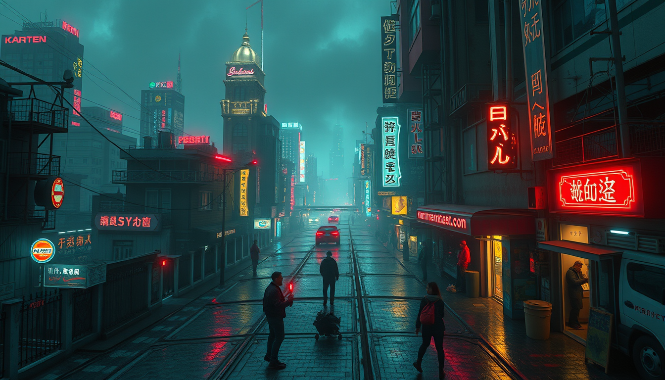 AI Art prompt example created from the prompt: Cyberpunk panam karater mini etekli ve dar tışhirt lü