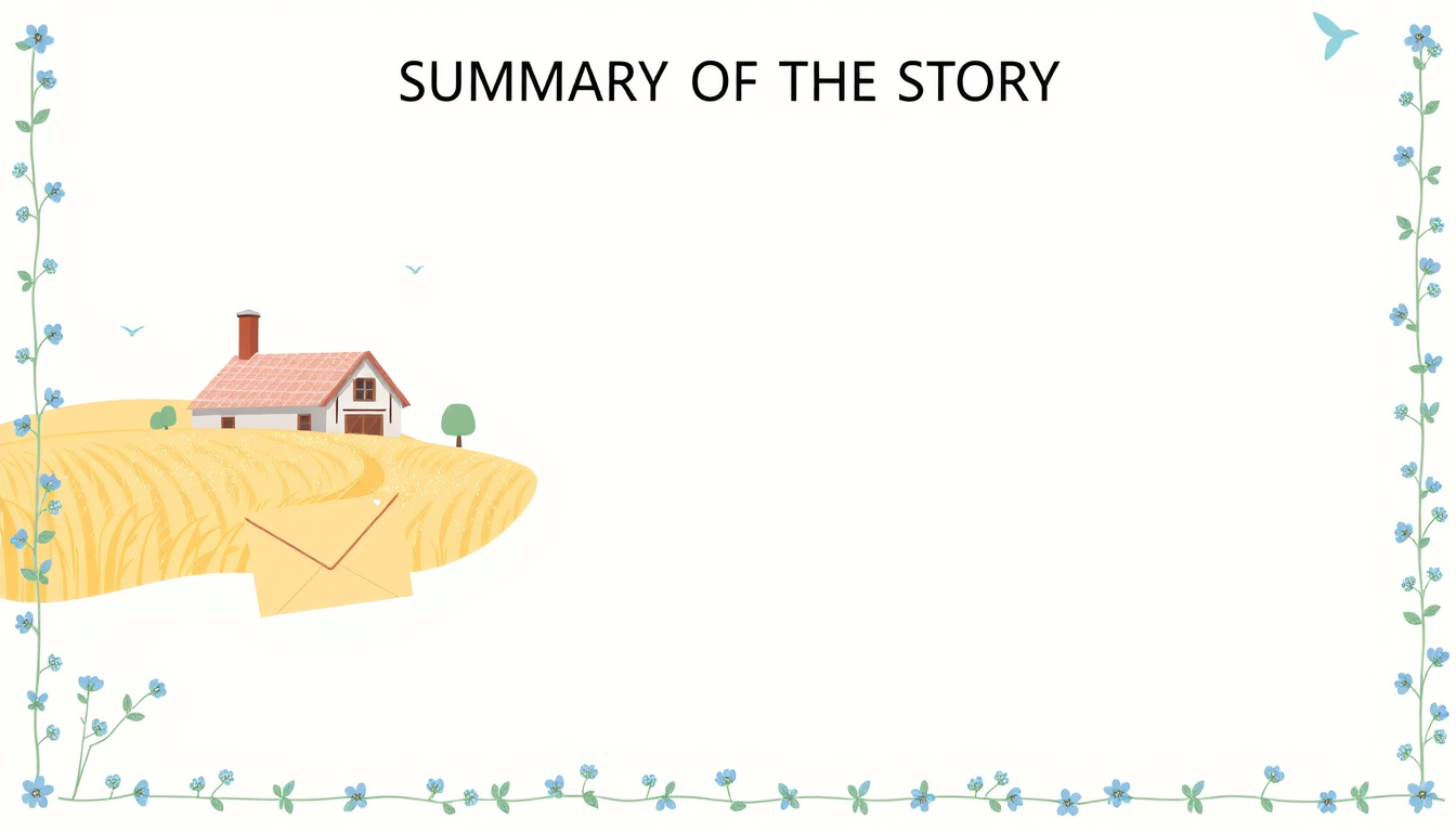 Main art studio: Generate a beautiful A4 portrait page design for the summary of the Class 10 NCERT English chapter "A Letter to God". Use a pastel countryside theme w