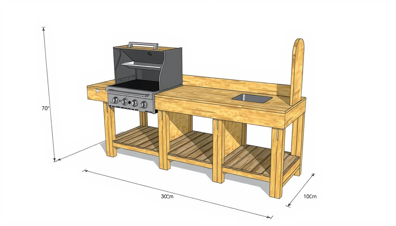 Main art studio: Draufsicht Vorderansicht Seitenansicht allen Maßen Materialstärken 10 Spießen drehbarem Spießmechanismus 70 × 30 cm Grillwanne 100 cm Gesamthöhe 70 ×