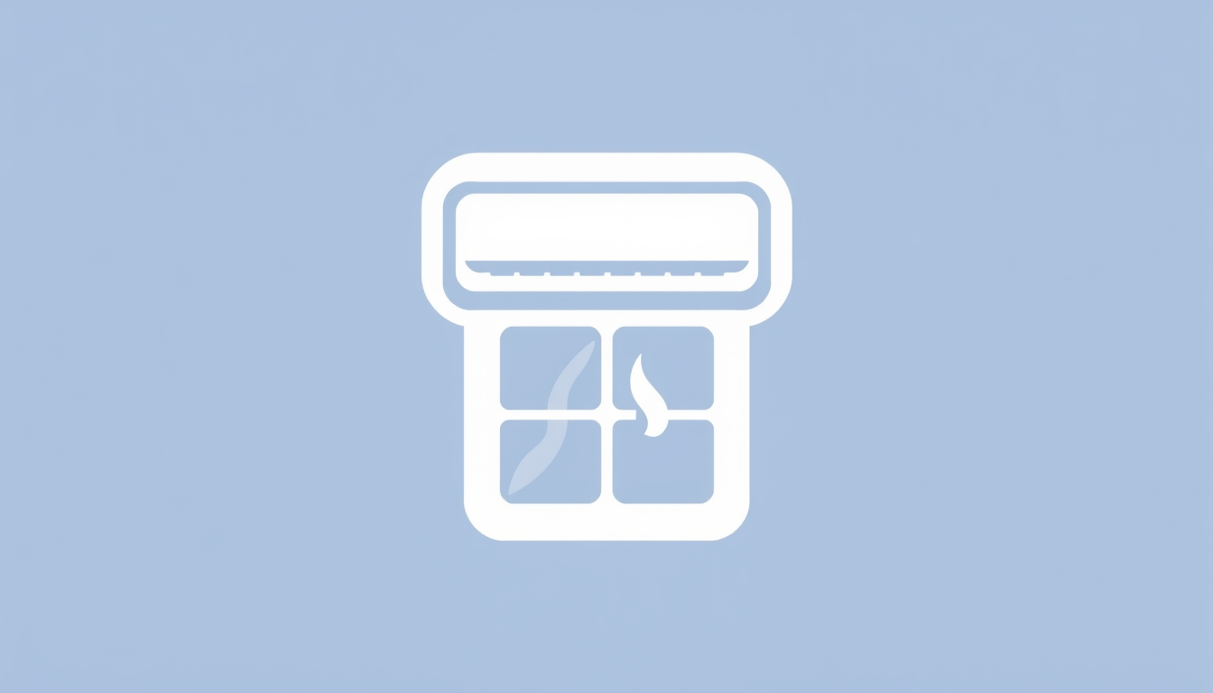 Icon idea created from the prompt: app icon, clean minimal symbol, bold simple shape, flat design, leicht erkennbares icon für befeuchtung durch klimaanlage , crisp icon on so