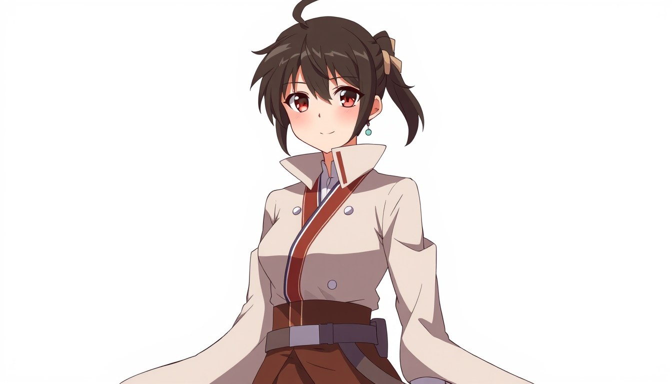 AI Anime Character idea created from the prompt: an anime character with a legible silhouette, controlled costume language, and expressive face, deliberate composition, uma rapoja guerreira